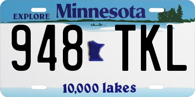 MN license plate 948TKL