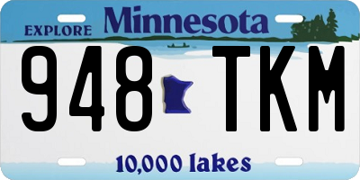 MN license plate 948TKM