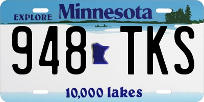 MN license plate 948TKS