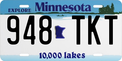 MN license plate 948TKT