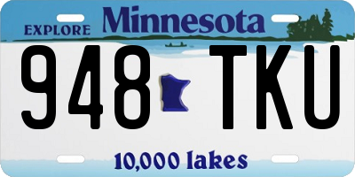 MN license plate 948TKU