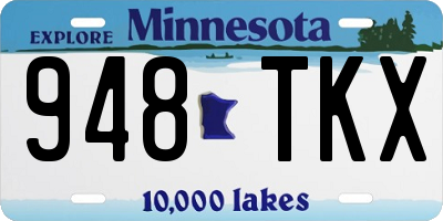 MN license plate 948TKX