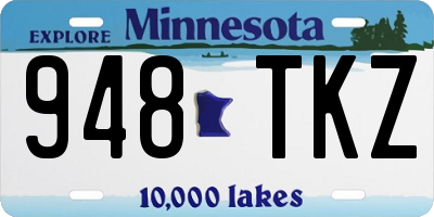 MN license plate 948TKZ