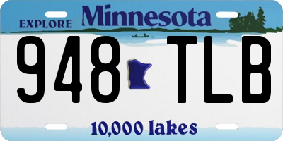MN license plate 948TLB