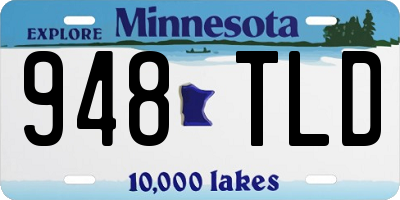 MN license plate 948TLD
