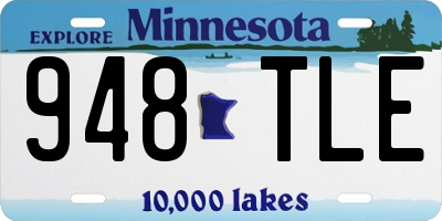 MN license plate 948TLE