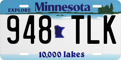 MN license plate 948TLK