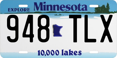 MN license plate 948TLX