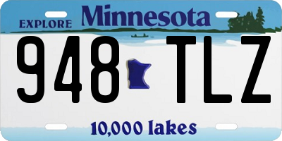 MN license plate 948TLZ