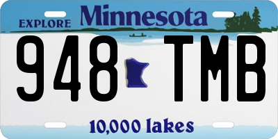 MN license plate 948TMB