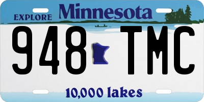 MN license plate 948TMC