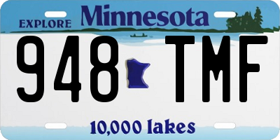 MN license plate 948TMF