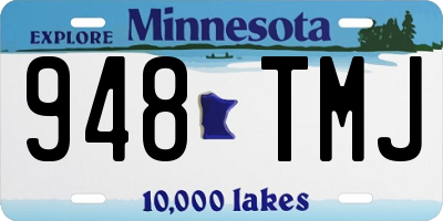 MN license plate 948TMJ
