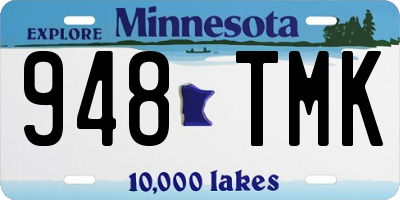 MN license plate 948TMK