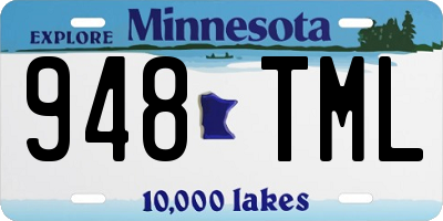 MN license plate 948TML