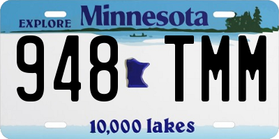 MN license plate 948TMM