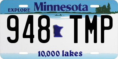 MN license plate 948TMP