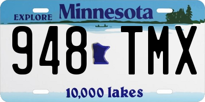 MN license plate 948TMX