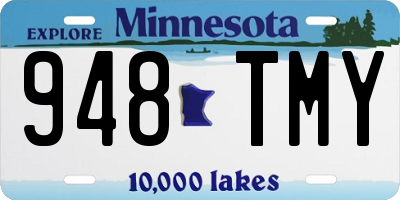 MN license plate 948TMY