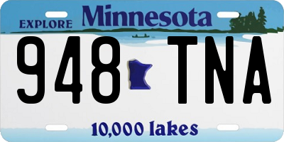 MN license plate 948TNA