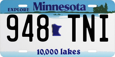 MN license plate 948TNI