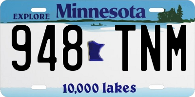 MN license plate 948TNM