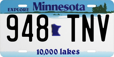 MN license plate 948TNV