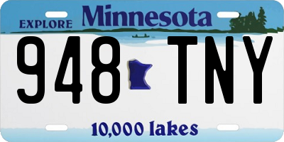 MN license plate 948TNY