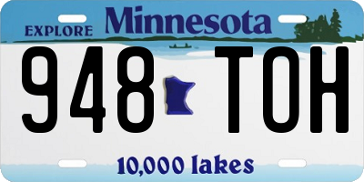 MN license plate 948TOH