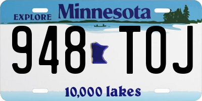 MN license plate 948TOJ