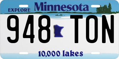 MN license plate 948TON