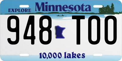 MN license plate 948TOO