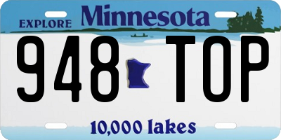 MN license plate 948TOP
