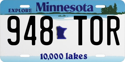 MN license plate 948TOR
