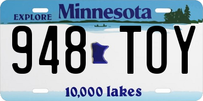 MN license plate 948TOY