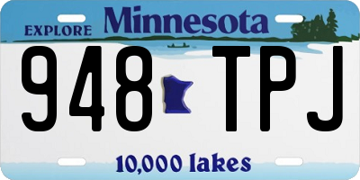 MN license plate 948TPJ