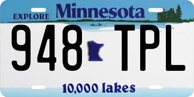 MN license plate 948TPL