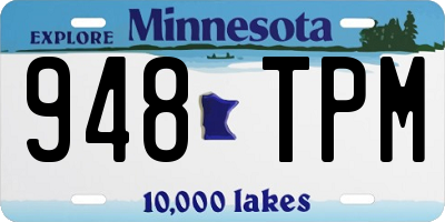 MN license plate 948TPM
