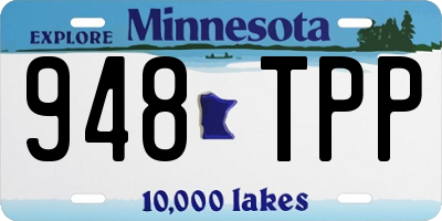 MN license plate 948TPP