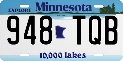 MN license plate 948TQB