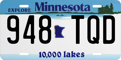 MN license plate 948TQD