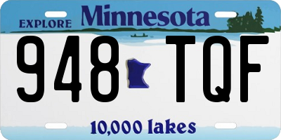 MN license plate 948TQF