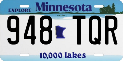 MN license plate 948TQR