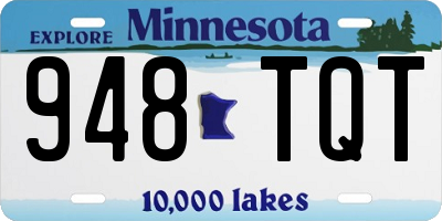 MN license plate 948TQT