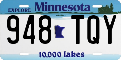 MN license plate 948TQY