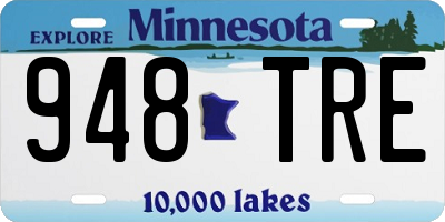 MN license plate 948TRE