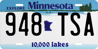 MN license plate 948TSA