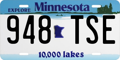 MN license plate 948TSE