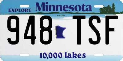 MN license plate 948TSF