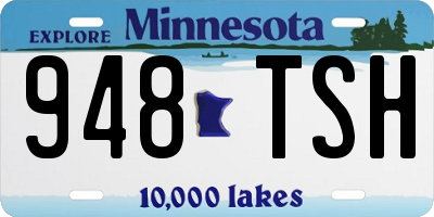 MN license plate 948TSH